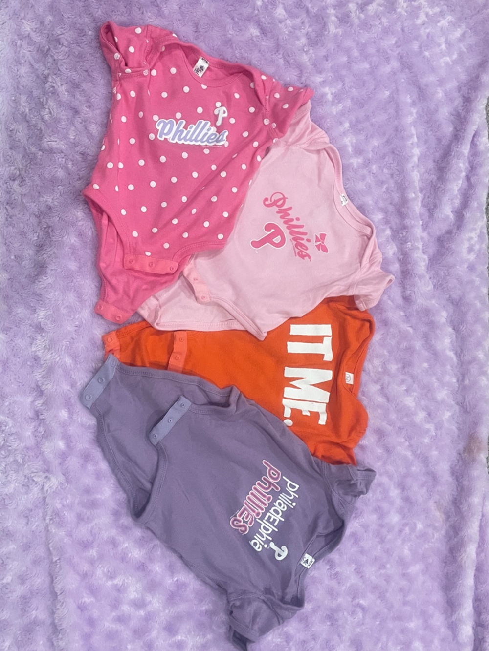 Philly set !! 🔔Baby Onesie Set - Pink, Orange, Purple